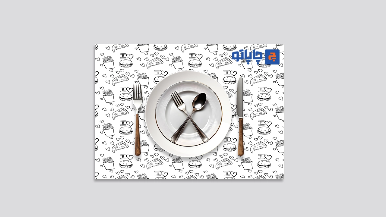 چاپ زیر بشقابی پوستی 40 گرم تکرنگ